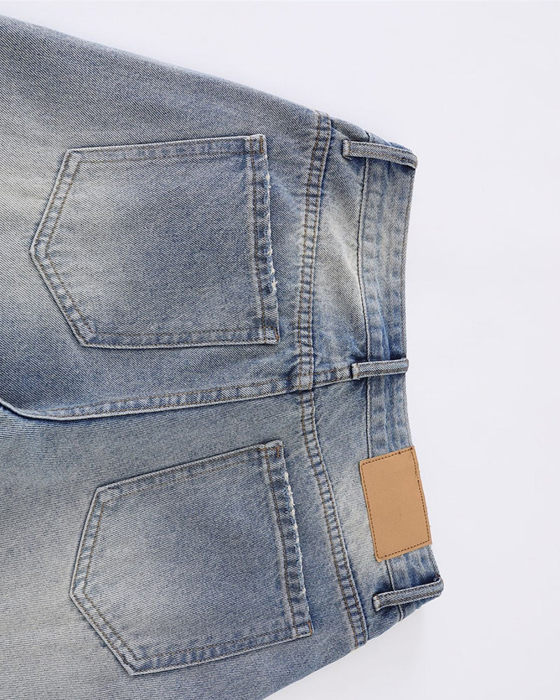 水洗做舊牛仔褲