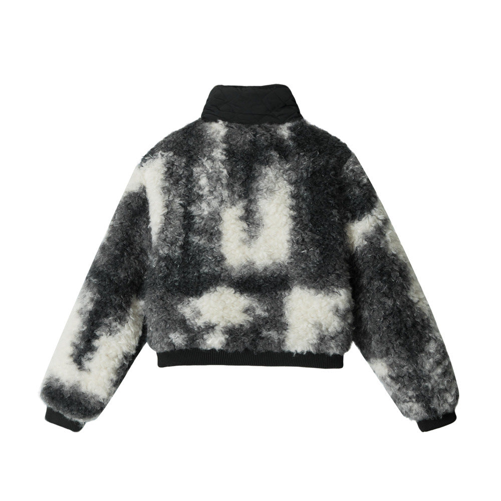 Thickened lambskin cotton-padded coat (women's style)