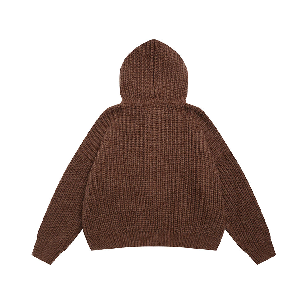 Vintage Hooded Cardigan Sweater