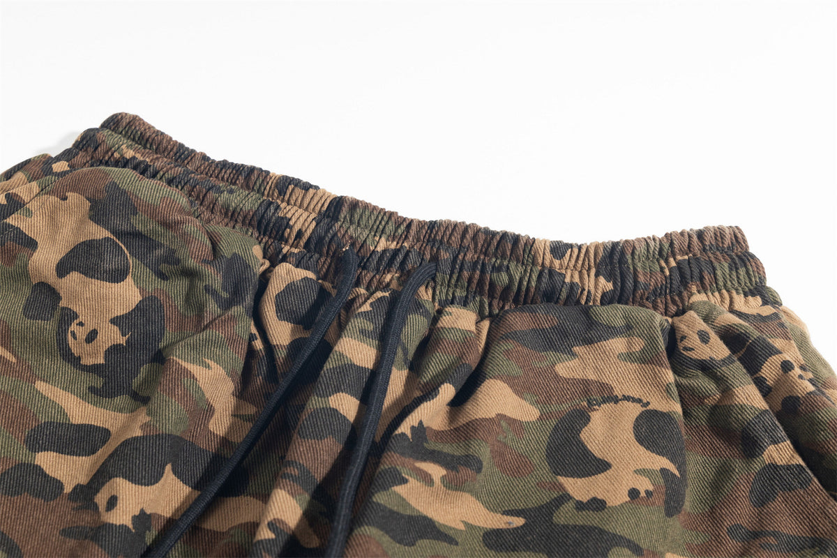 Vintage washed camouflage pants