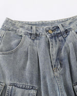 Vintage Multi-Pocket Cargo Jeans