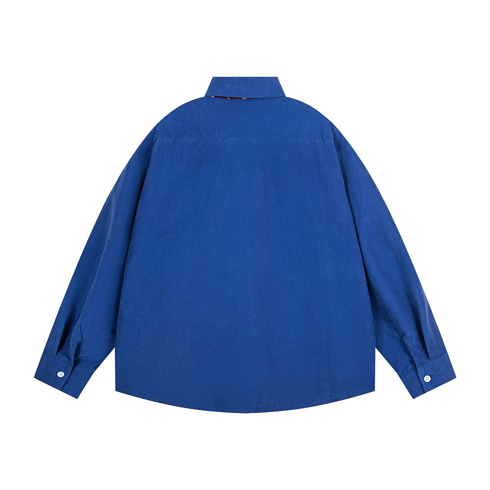 趣味領帶長袖襯衫