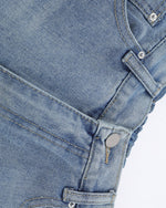 水洗簡約牛仔長褲