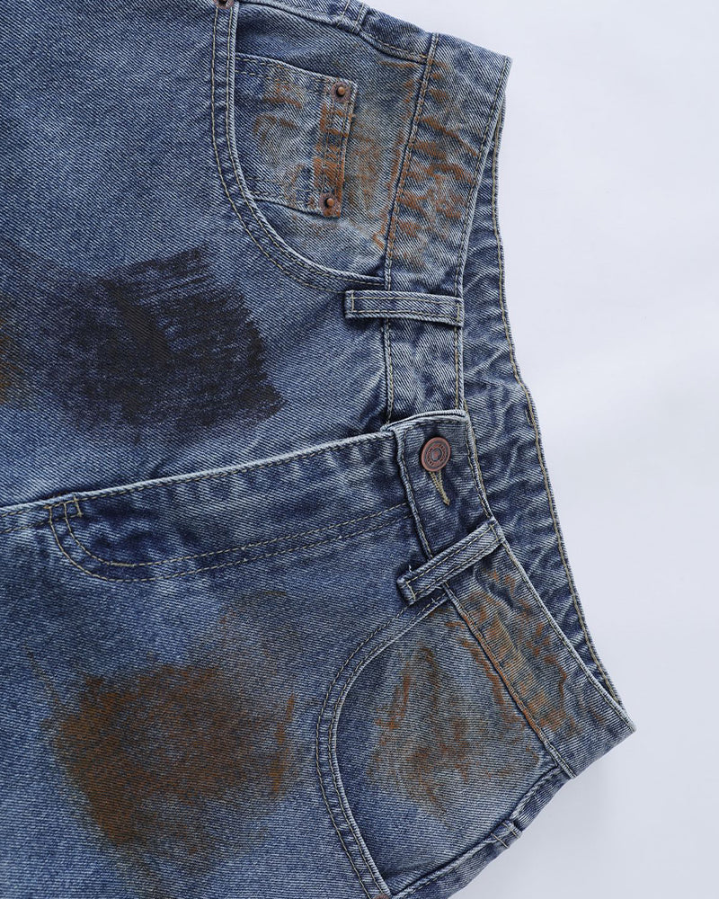 做舊休閑牛仔褲