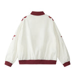 Retro contrast letter jacket