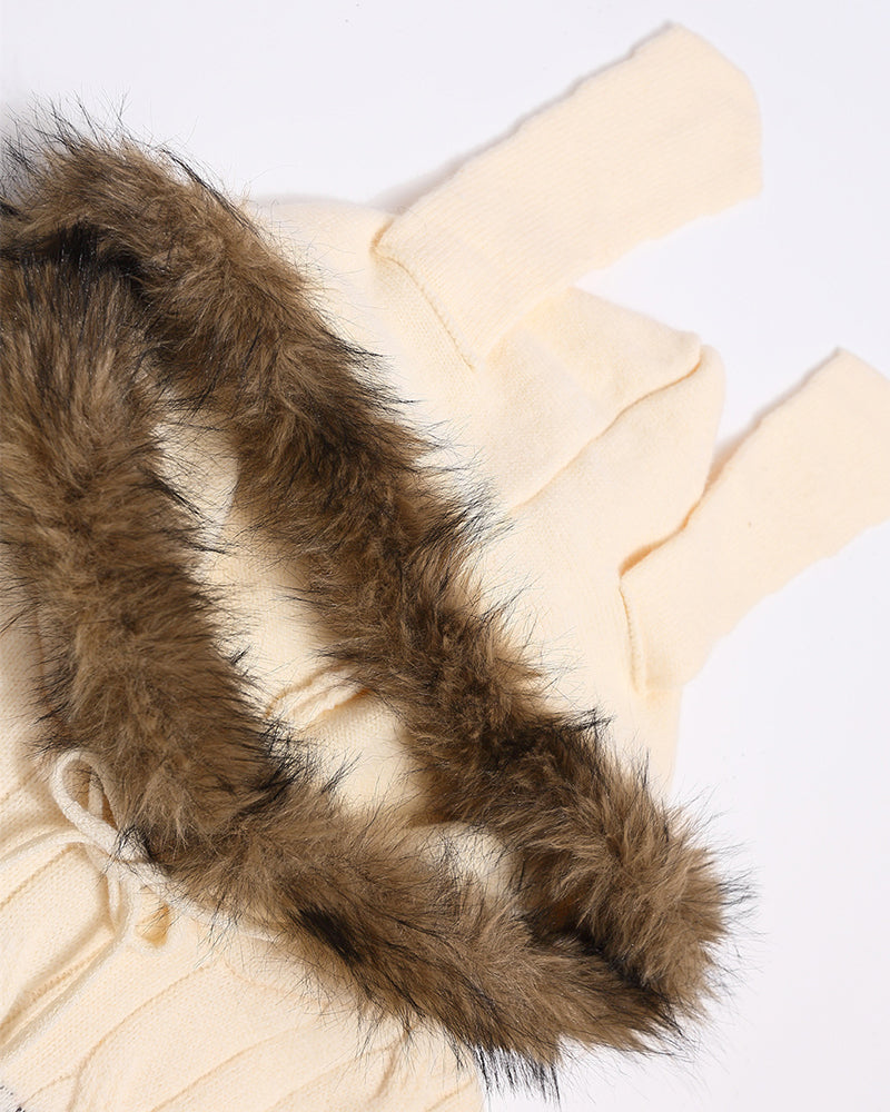 可愛小兔連帽針織衫