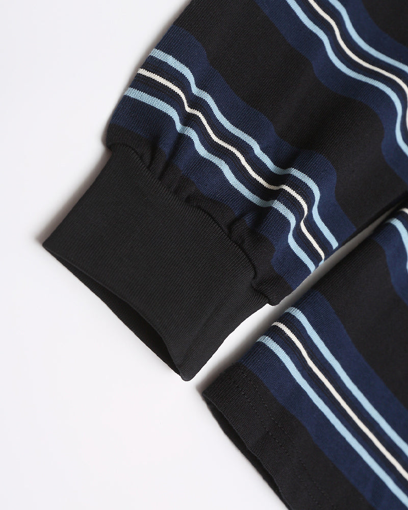 黑白條紋休閑衛衣