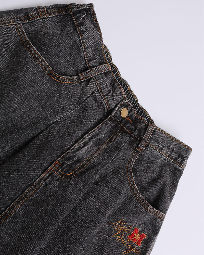 빈티지 워시드 카프리 팬츠