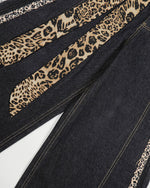 Loose leopard print jeans