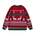 復古情侶聖誕拼色毛衣