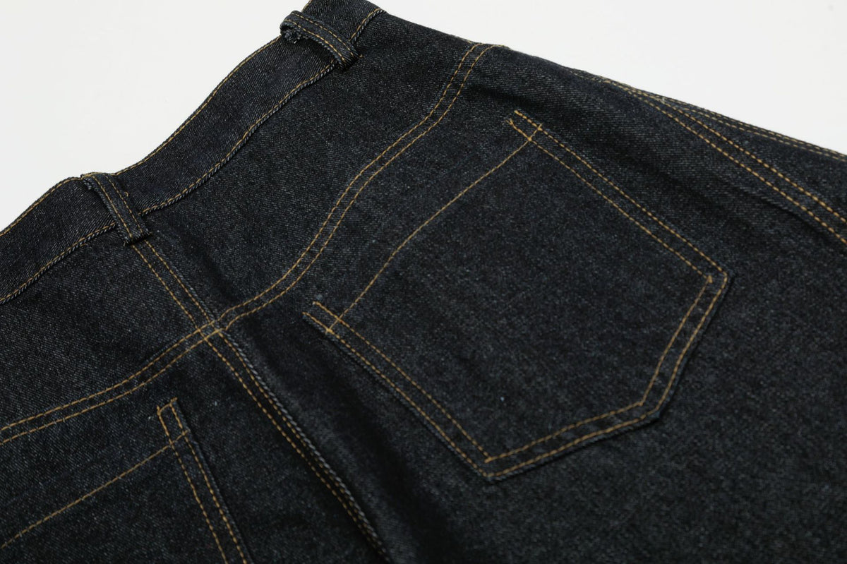 復古簡約水洗牛仔褲