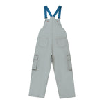 復古牛仔卡通刺綉背帶褲