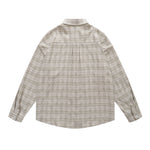 簡約格子長袖襯衫