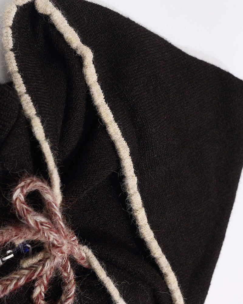 Hooded knit cardigan