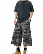 迷彩工裝七分褲