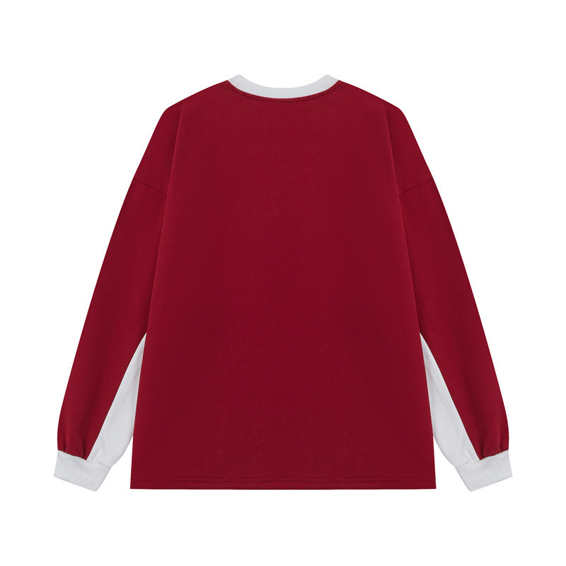 Racing element patchwork sweatshirt