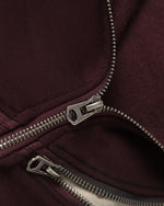 Unique color-blocked hooded sweatshirt jacket