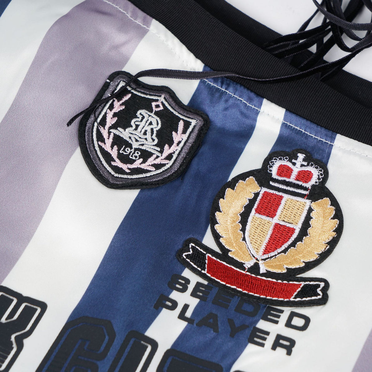 復古豎條紋露肩長袖(女款)