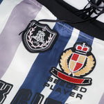 復古豎條紋露肩長袖(女款)