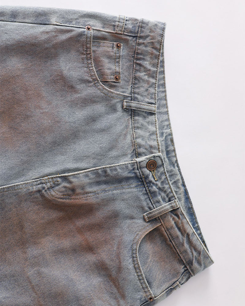 復古做舊牛仔褲