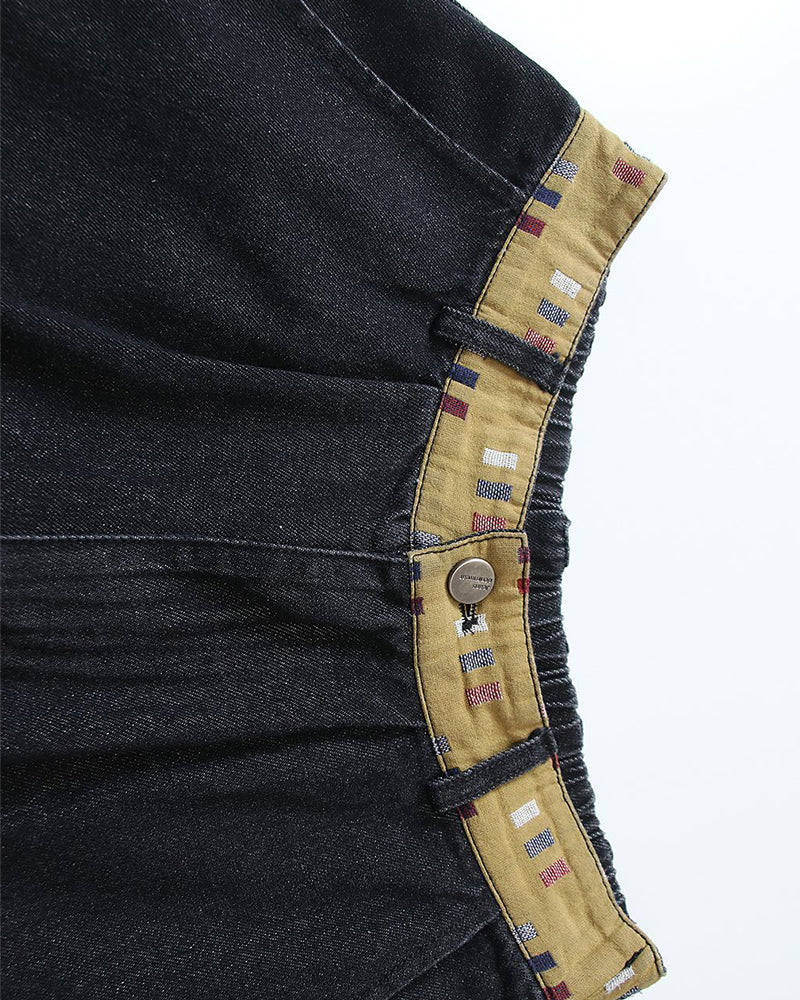 Embroidered Puppy Shorts