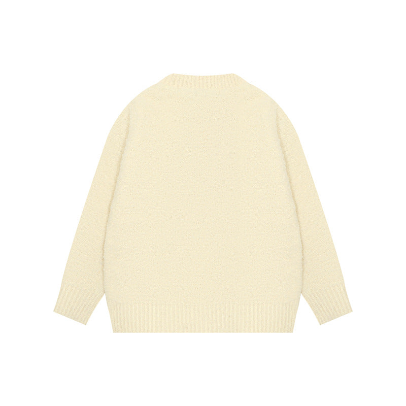 復古寬鬆開衫毛衣