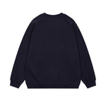 Retro color block crew neck sweatshirt