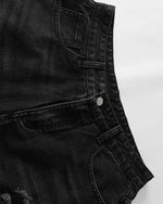 콘트라스트 데님 반바지