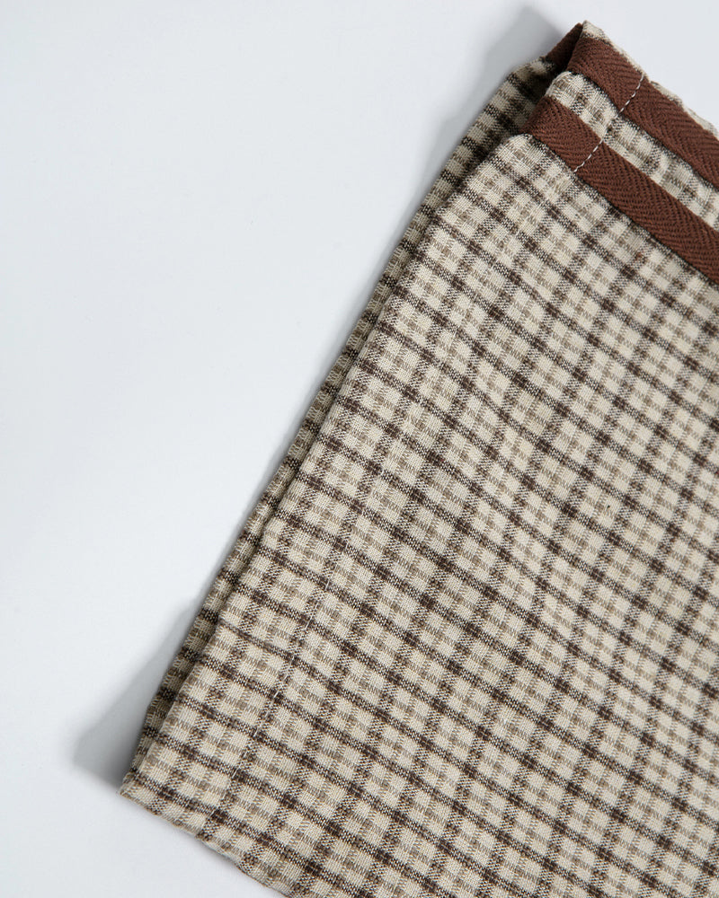 Vintage check short-sleeved shirt