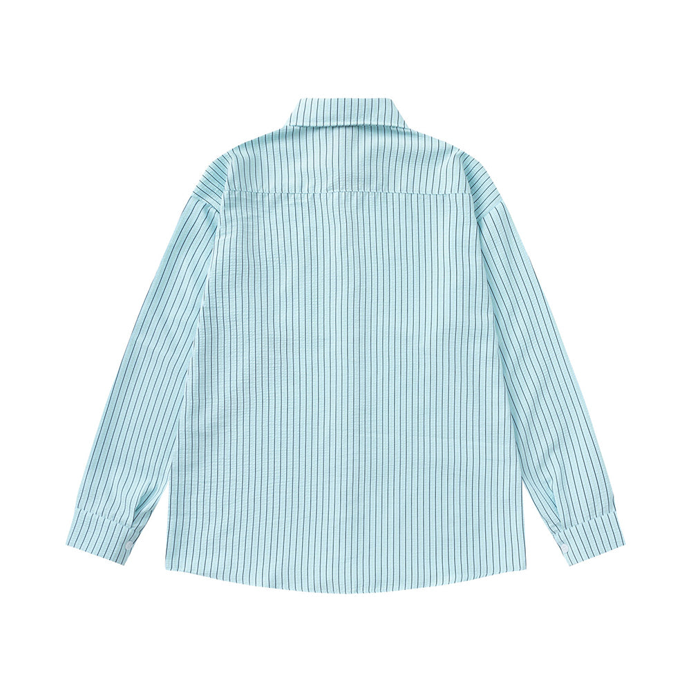 Retro plaid long-sleeved shirt