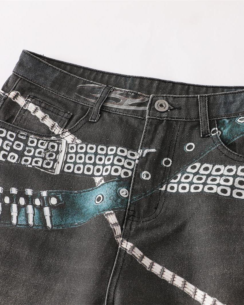 Designer straight jeans