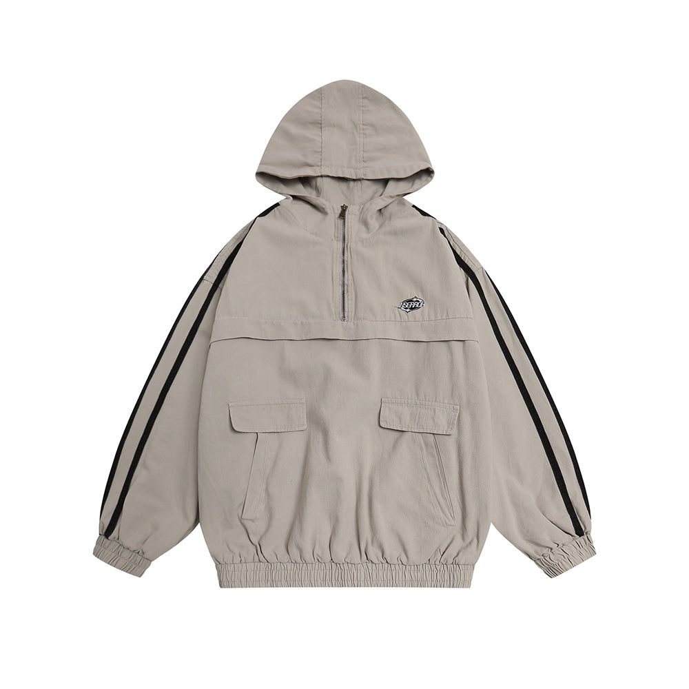 Vintage embroidered hooded jacket