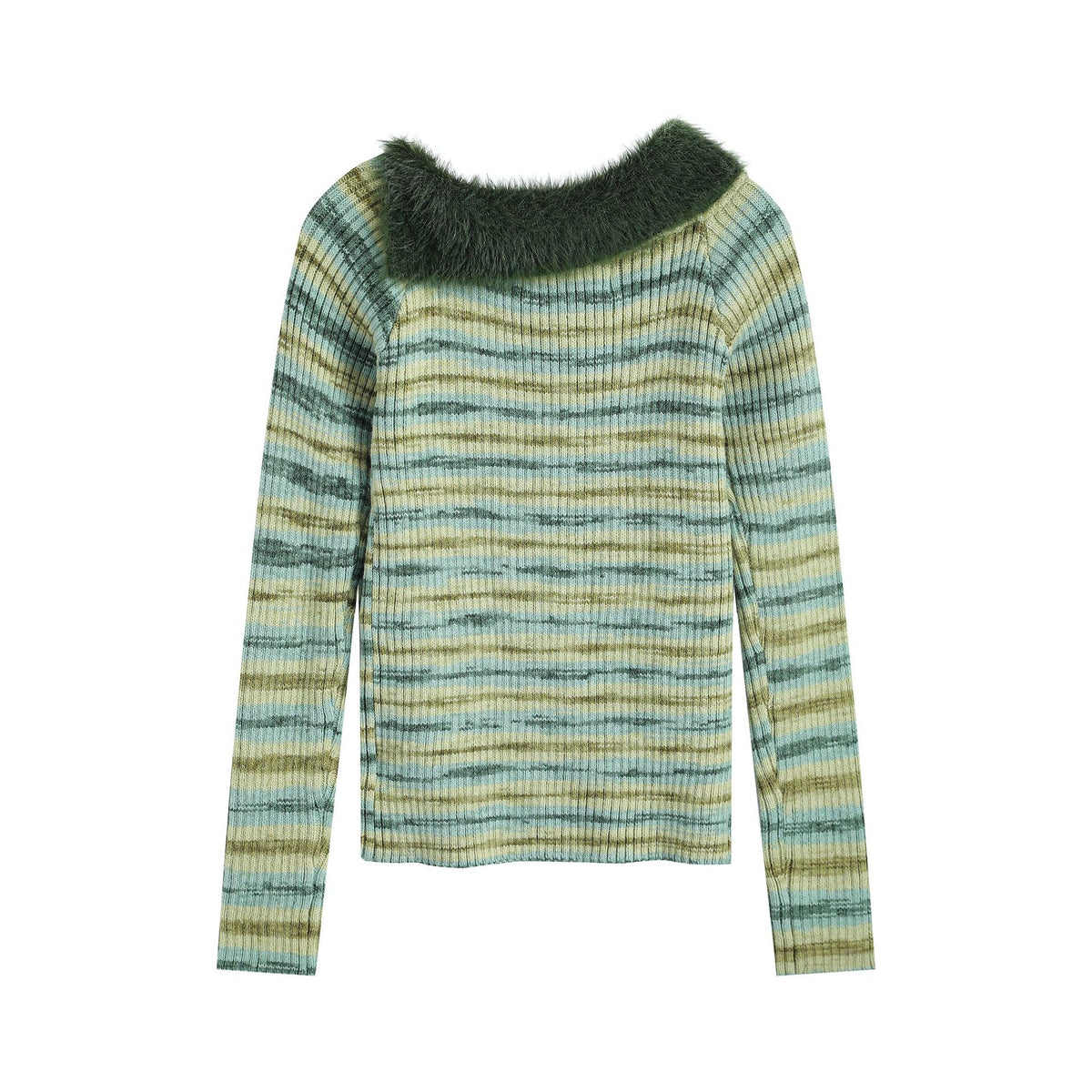 Retro striped knitted long sleeves (women's style)