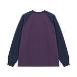 復古撞色拼接圓領衛衣