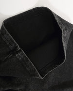 美式水洗做舊花朵翻領短袖