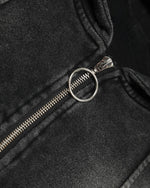 워시드 블랙 디스트레스드 커플 재킷