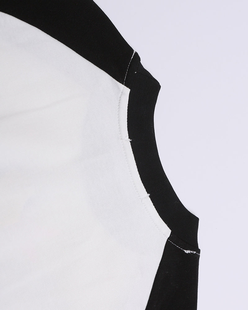 고양이 컬러블록 반팔