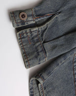 Vintage distressed denim long sleeve shirt