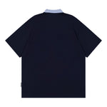 레트로 콘트라스트 패치 플러시 반팔