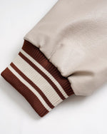 Embroidered patchwork baseball jacket