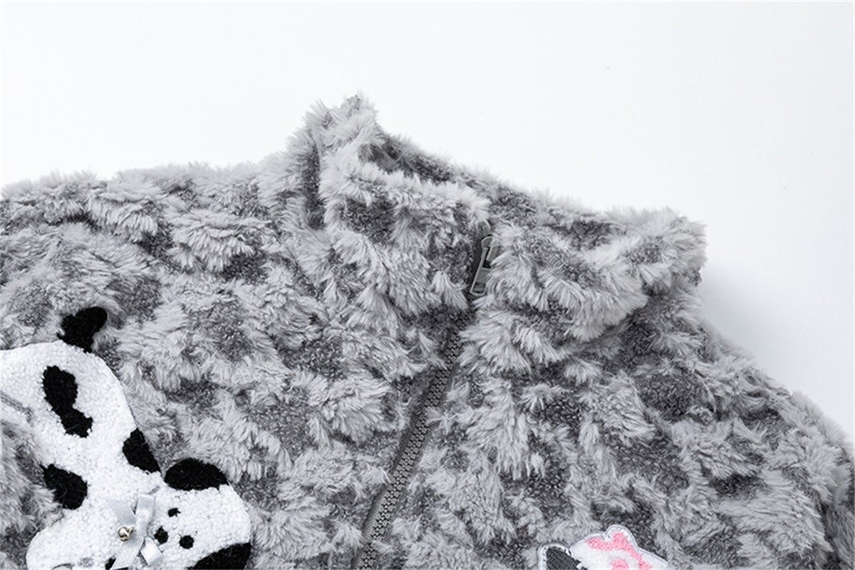 Fun Dalmatian Stand Collar Jacket