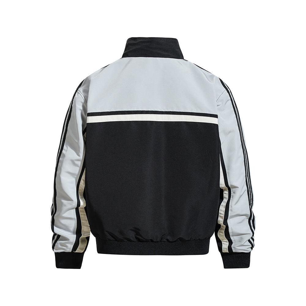 Embroidered stand-up collar coat