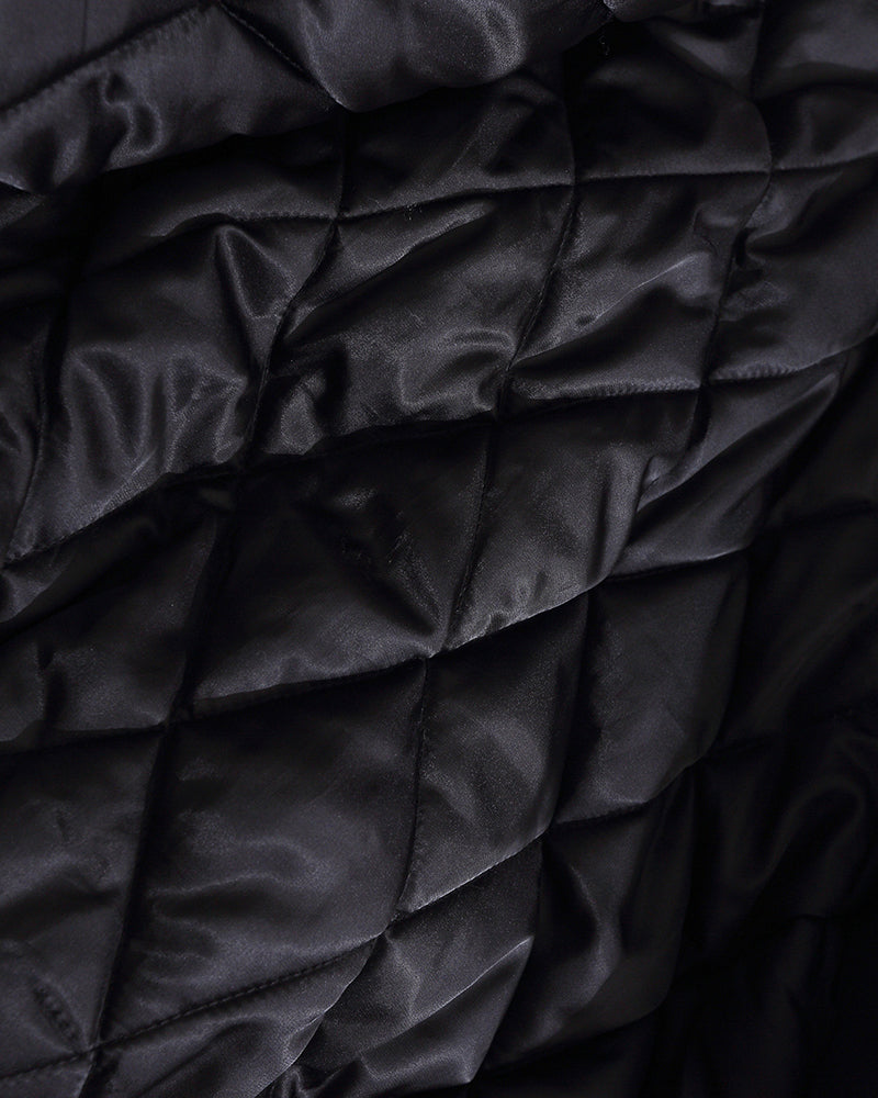 Retro-style short coat with fur collar