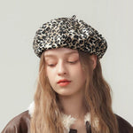 復古豹紋帽