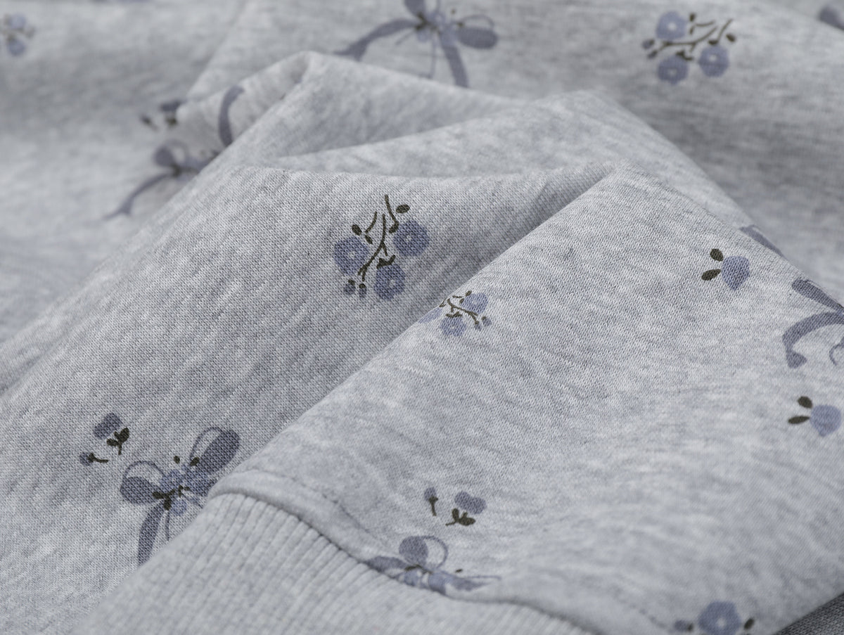 Retro cute embroidered hooded sweatshirt