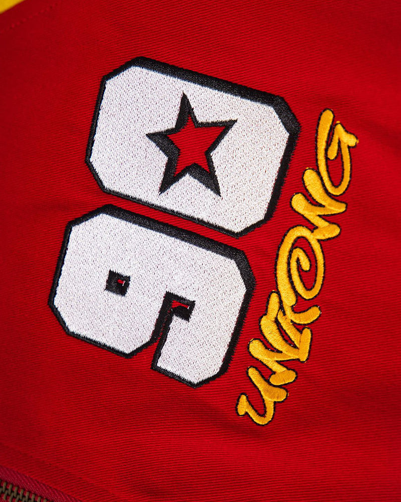 레트로 자수 패치워크 재킷