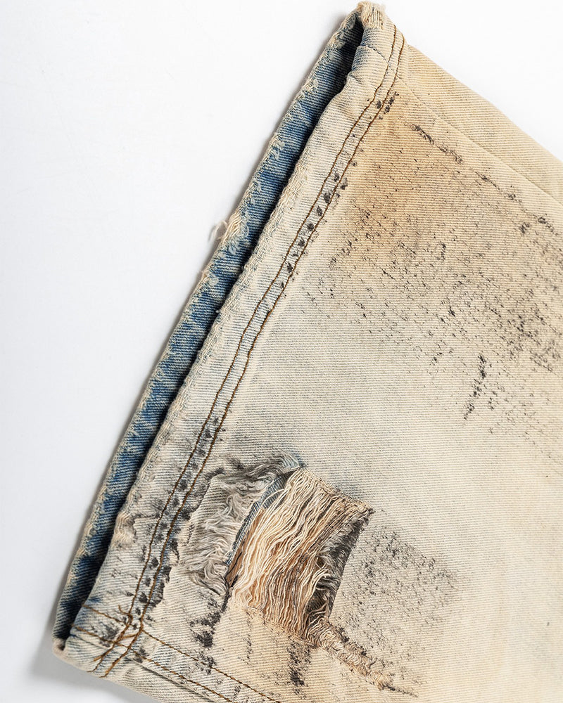 復古寬鬆牛仔長褲