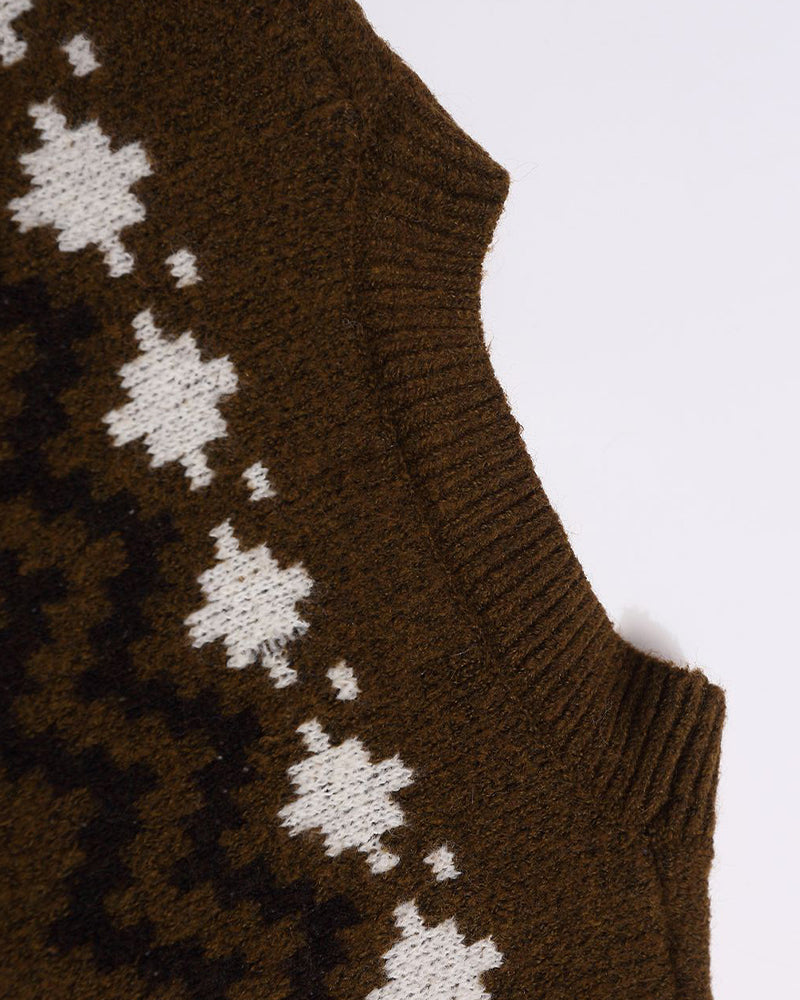 復古趣味小貓咪毛衣