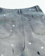 Ink-splashed casual jeans