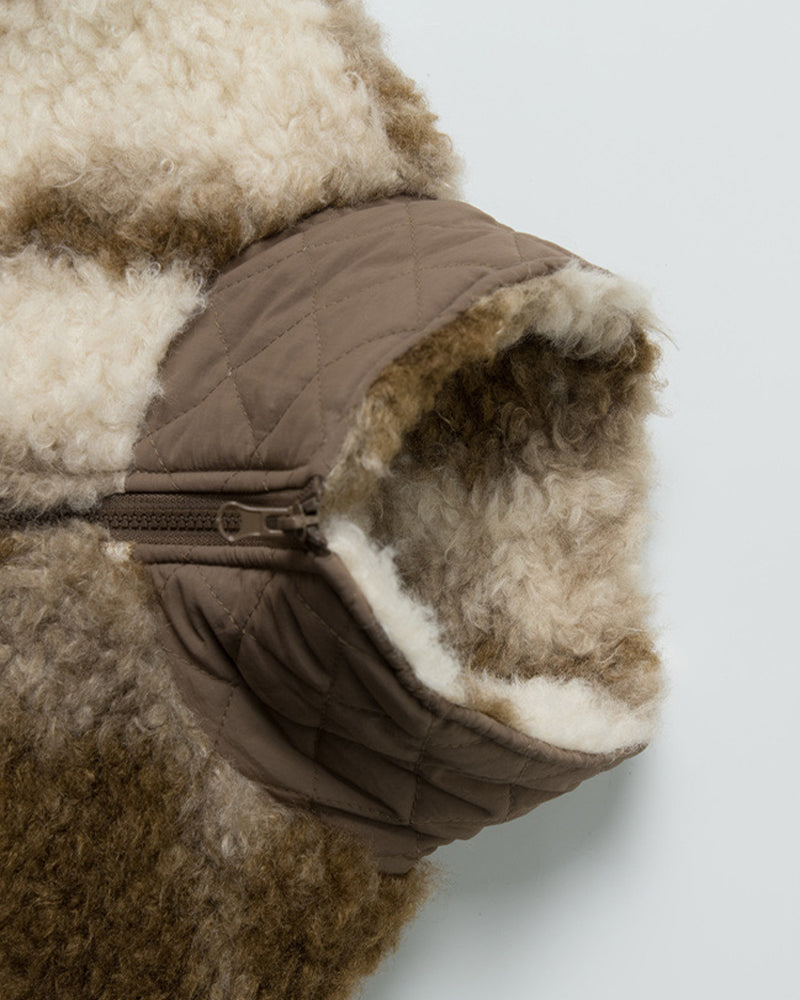 Thickened lambskin cotton-padded coat (women's style)